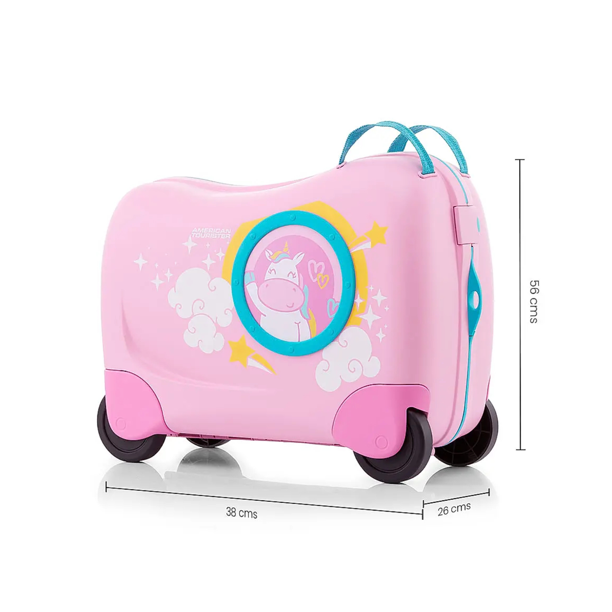 American Tourister Skittle NXT Kids Luggage, 37 cm, Pink Unicorn, FHOM96411