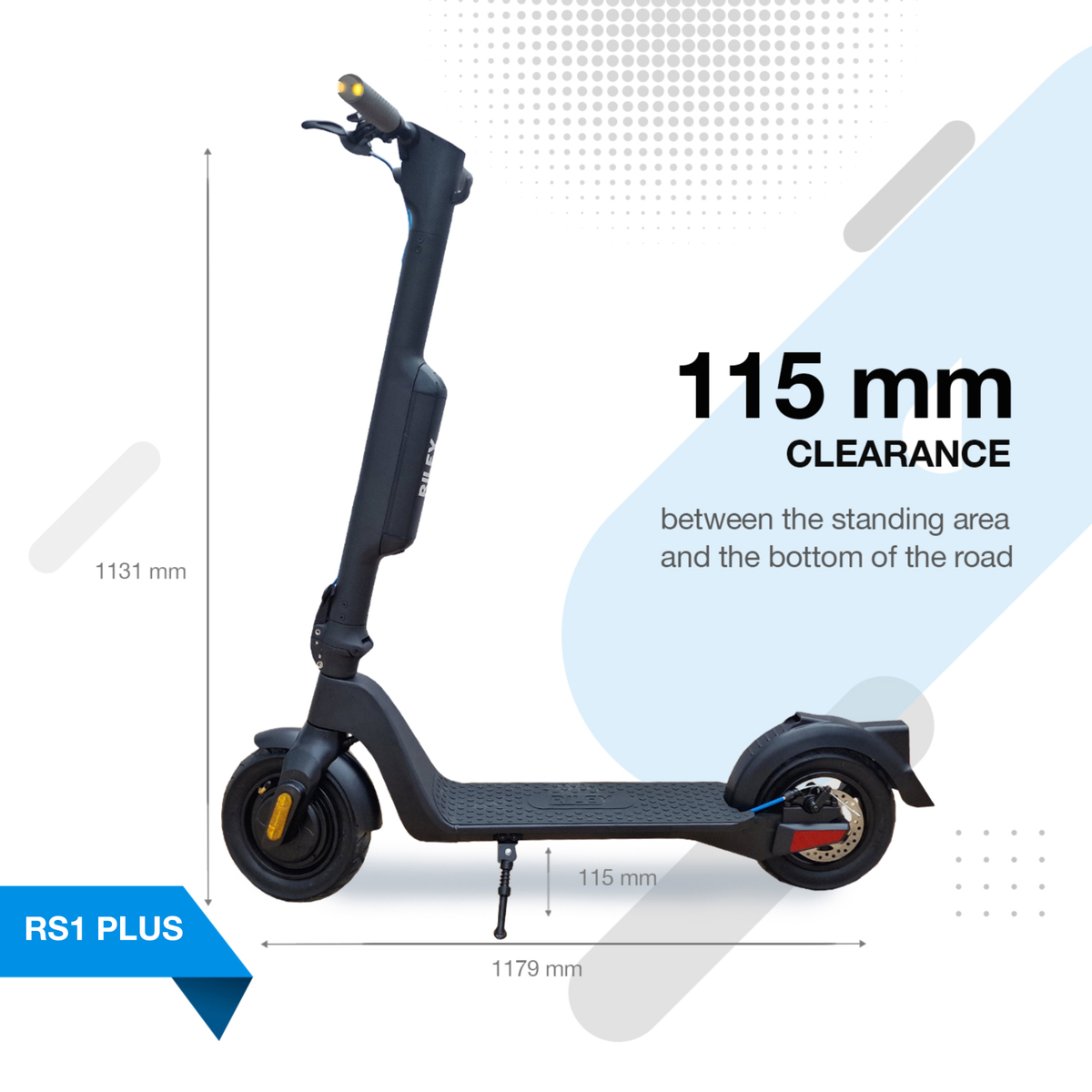 RileyRS1 Plus Electric Scooter Black