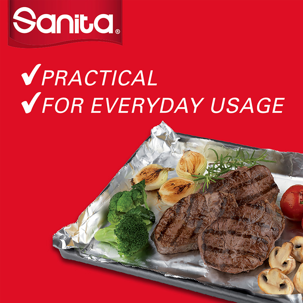 Sanita Aluminum Foil Strong & Economical 450mm 1 pc