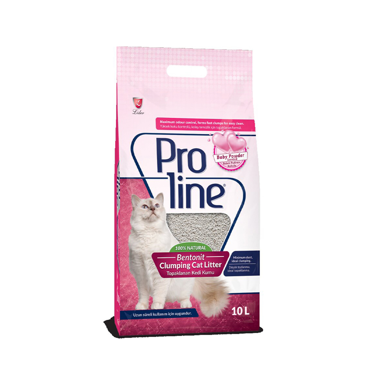 Proline Bentonit Clumping Cat Litter Baby Powder Scented 10 L