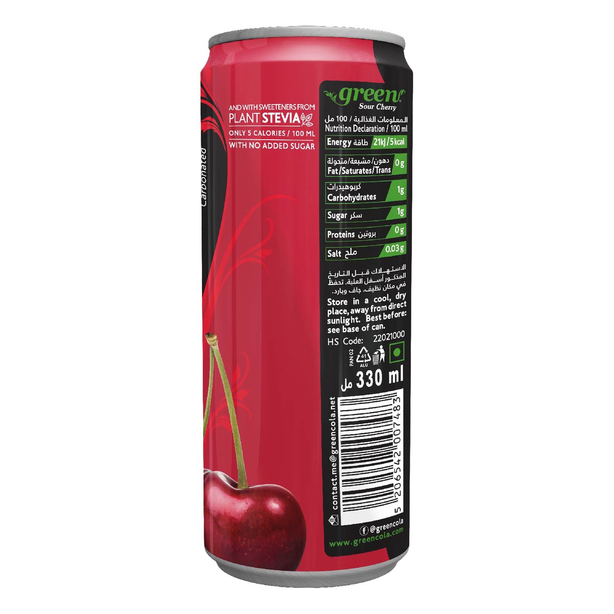 Green Cola Sour Cherry 6 x 330 ml