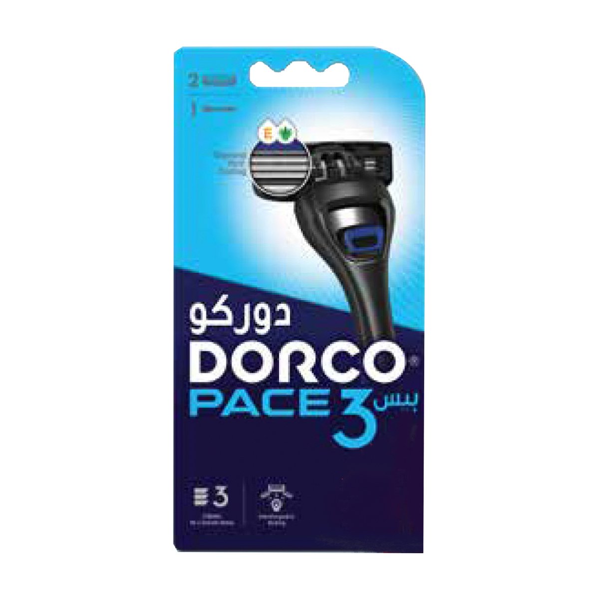 Dorco Pace 3 Diamond Razor For Men 1 Handle + 2 Cartridge