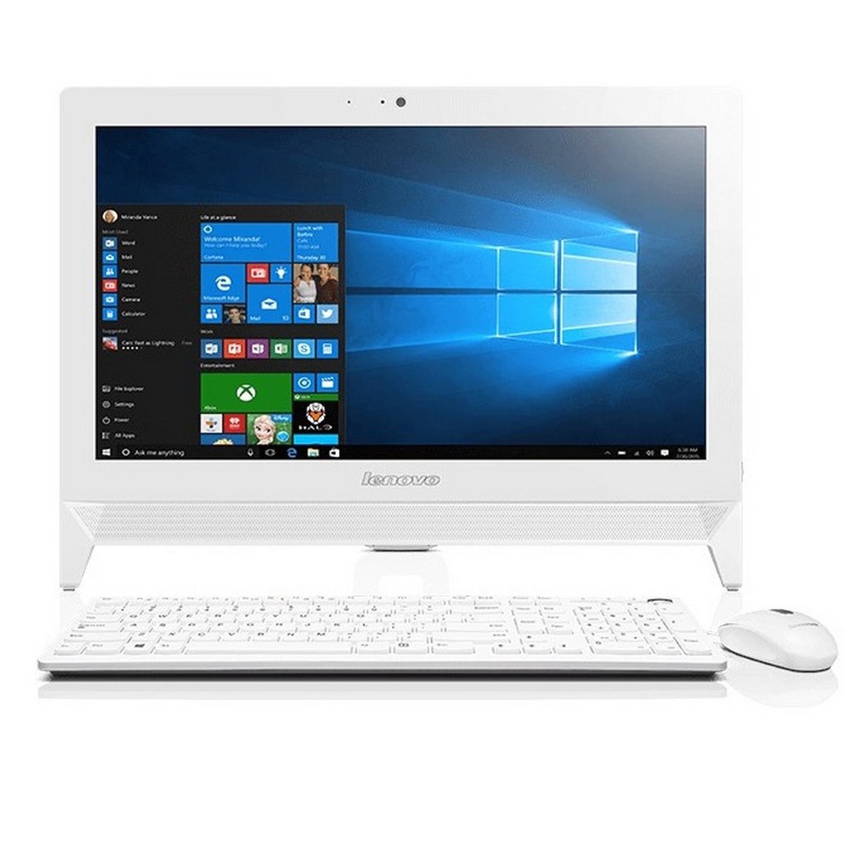 Lenovo All-in-One Desk Top Ideacenter C20-00 Celeron White