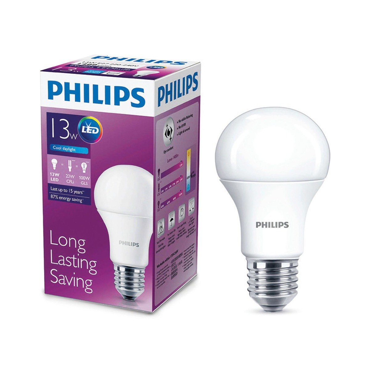 pop Huisje plaag Philips LED Bulb 13W E27 CDL 2pcs Online at Best Price | LED Bulb | Lulu UAE