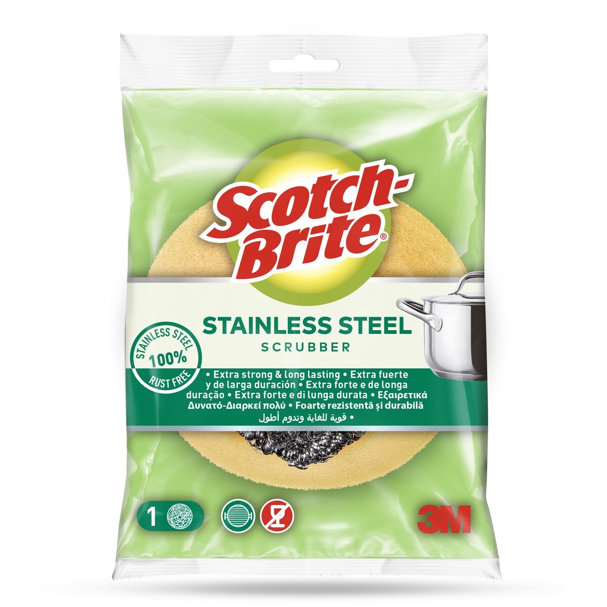 Scotch Brite Stainless Steel Spiral + Sponge 1pc