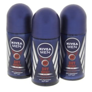 Nivea Men Anti-Perspirant Dry Impact Plus 50ml x 2+1 Free