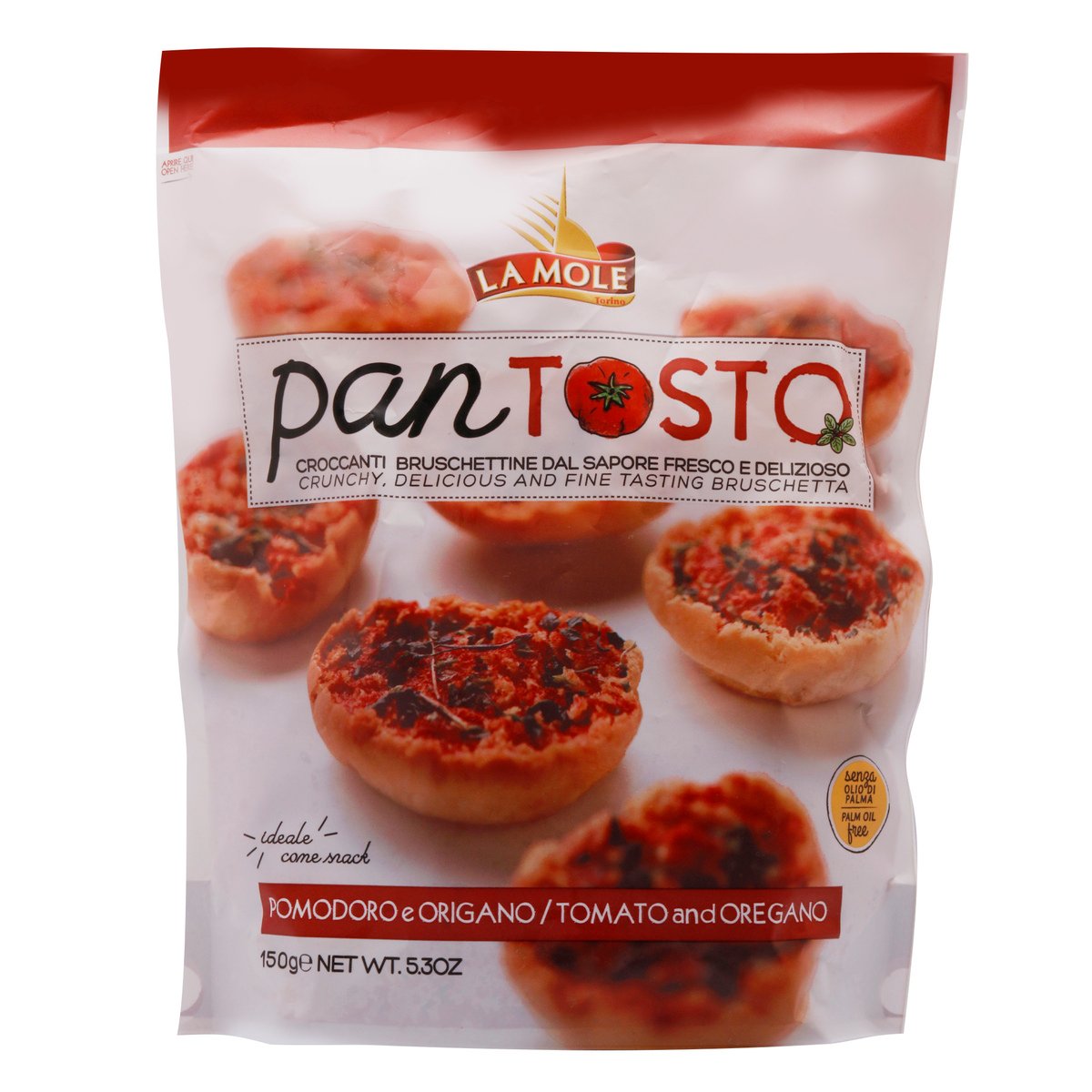 La Mole Pan Tosto Snacks Tomato & Oregano 150 g