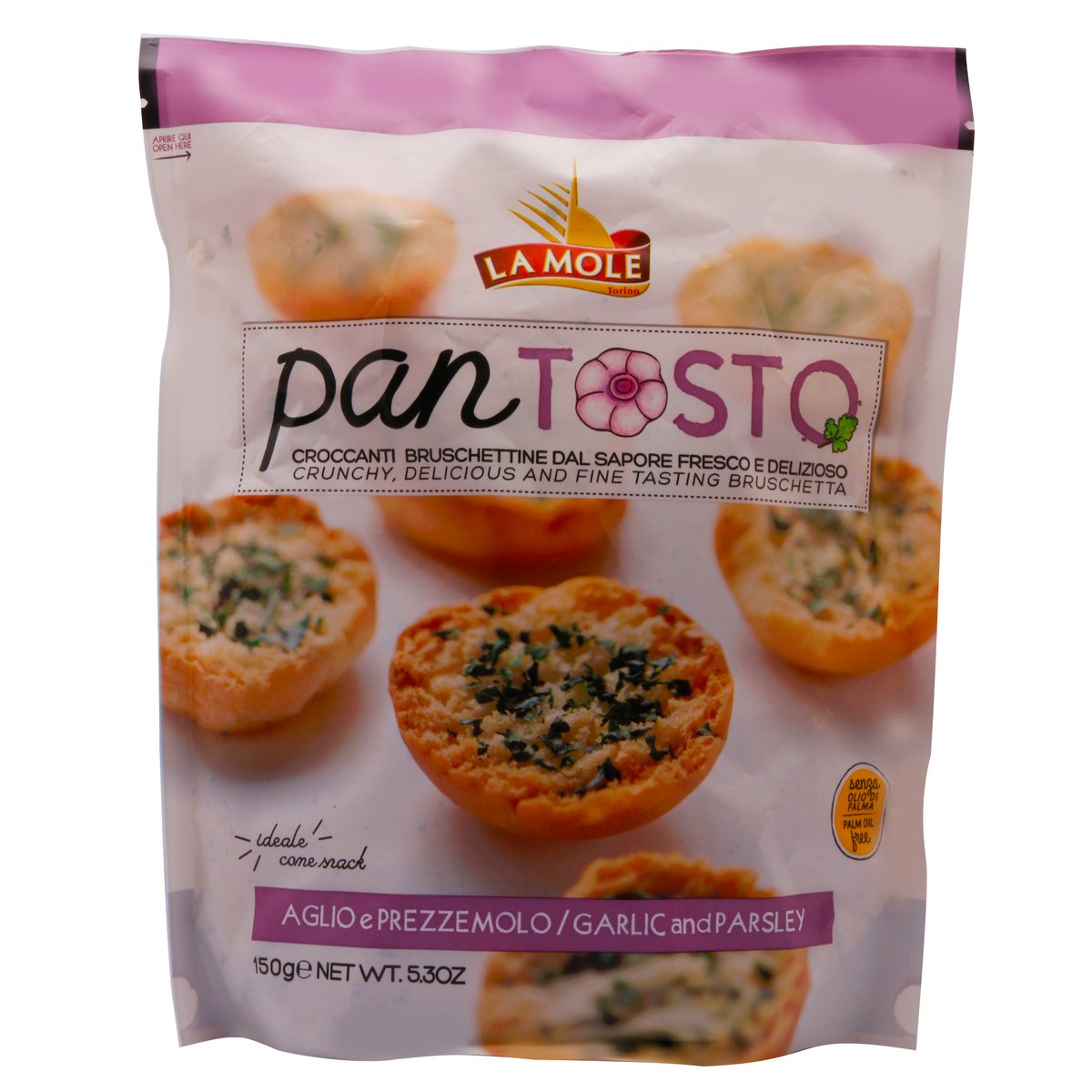 La Mole Pan Tosto Snacks Garlic & Parsley 150 g