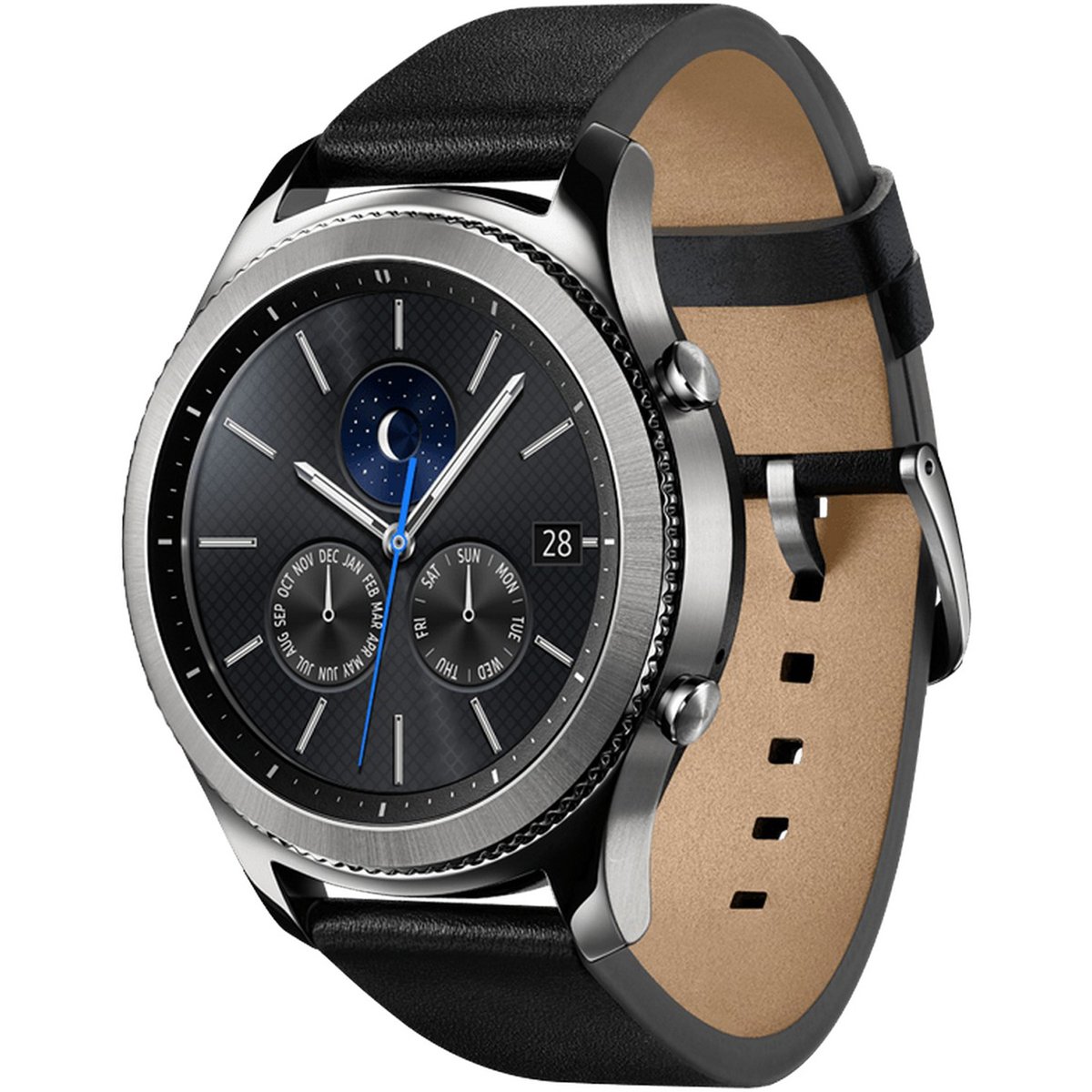 Samsung Gear S3 Classic Silver Case with Black Strap