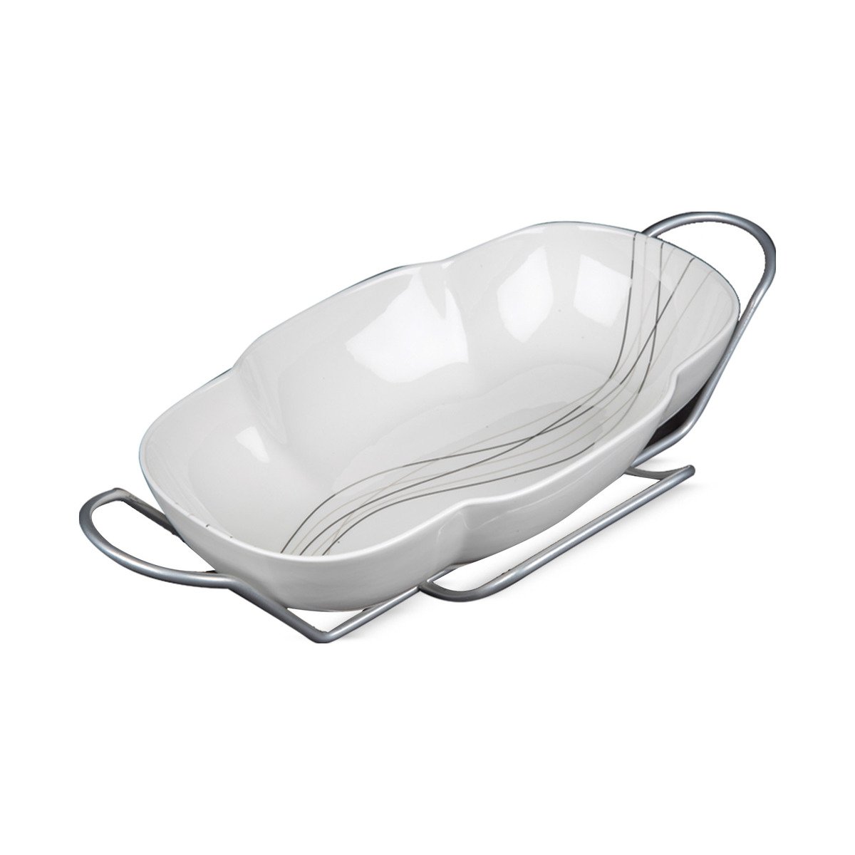 Home Ceramic Bowl With Stand 14inch 11466-2QS