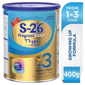 S26 Progress Gold Stage 3 1-3 Years Premium Milk Powder for Toddlers 400 g