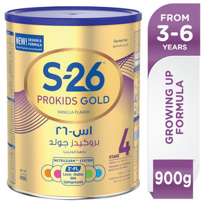 S26 Prokids Gold Stage 4 Growing Up Formula From 3-6 Years 900 g