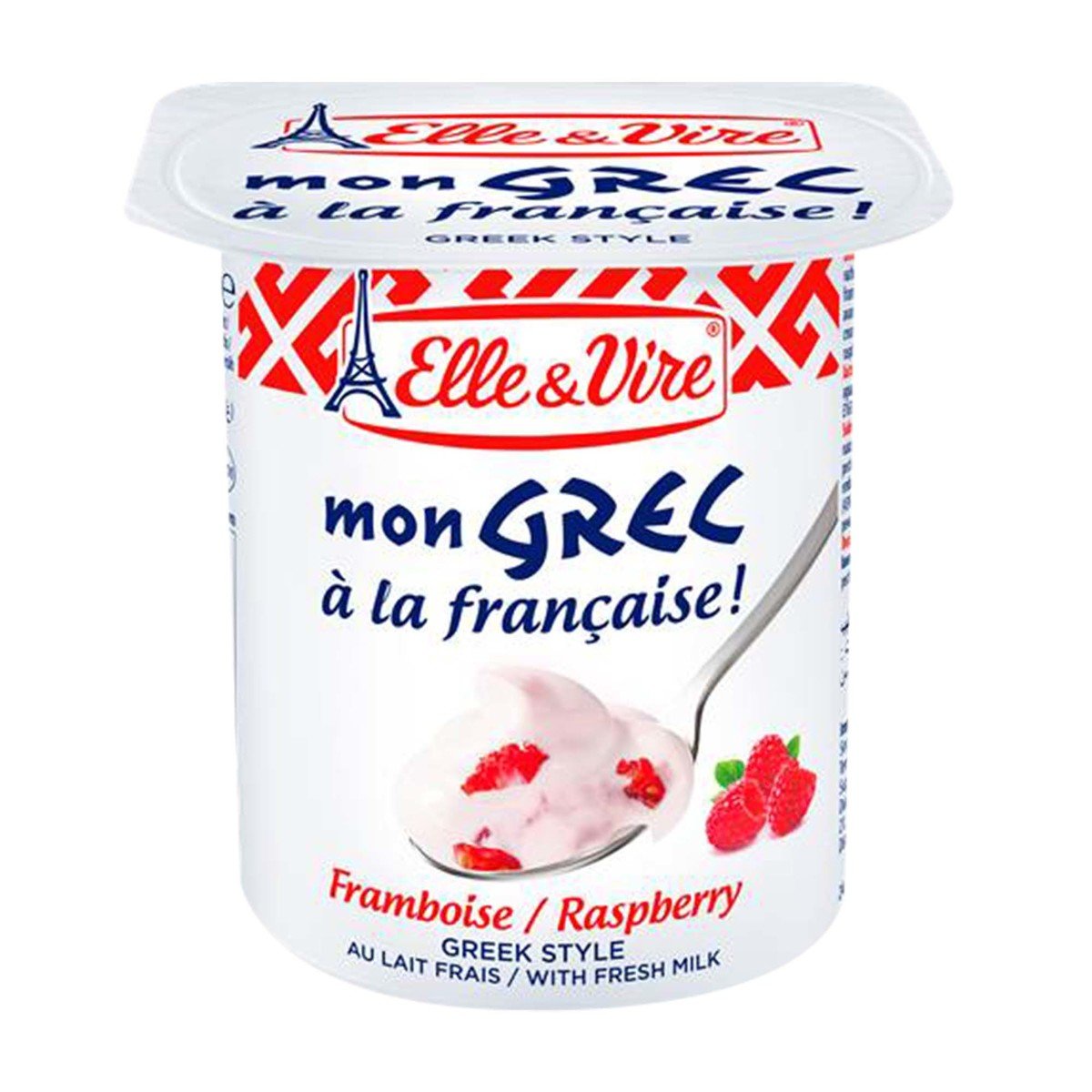 Elle & Vire Greek Fruit Yogurt Raspberry 125 g