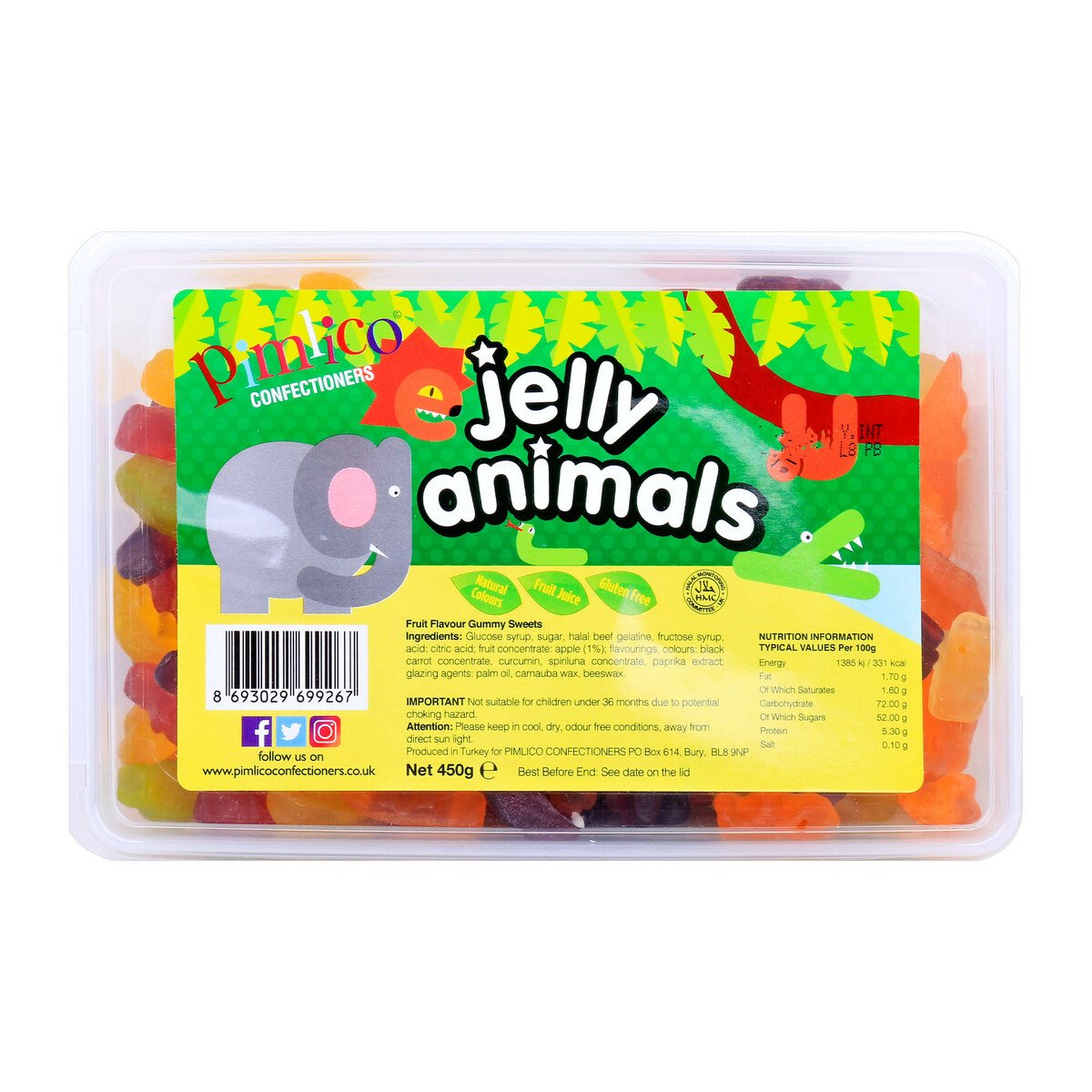 Pi mlico Jelly Animals 450 g