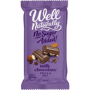 Well Naturally Fruit & Nut Milk Chocolate 90g