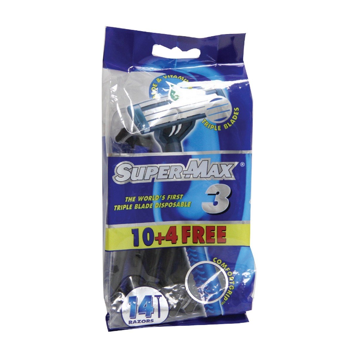 Super Max 3 Disposable Razor Comfort Grip 14 pcs