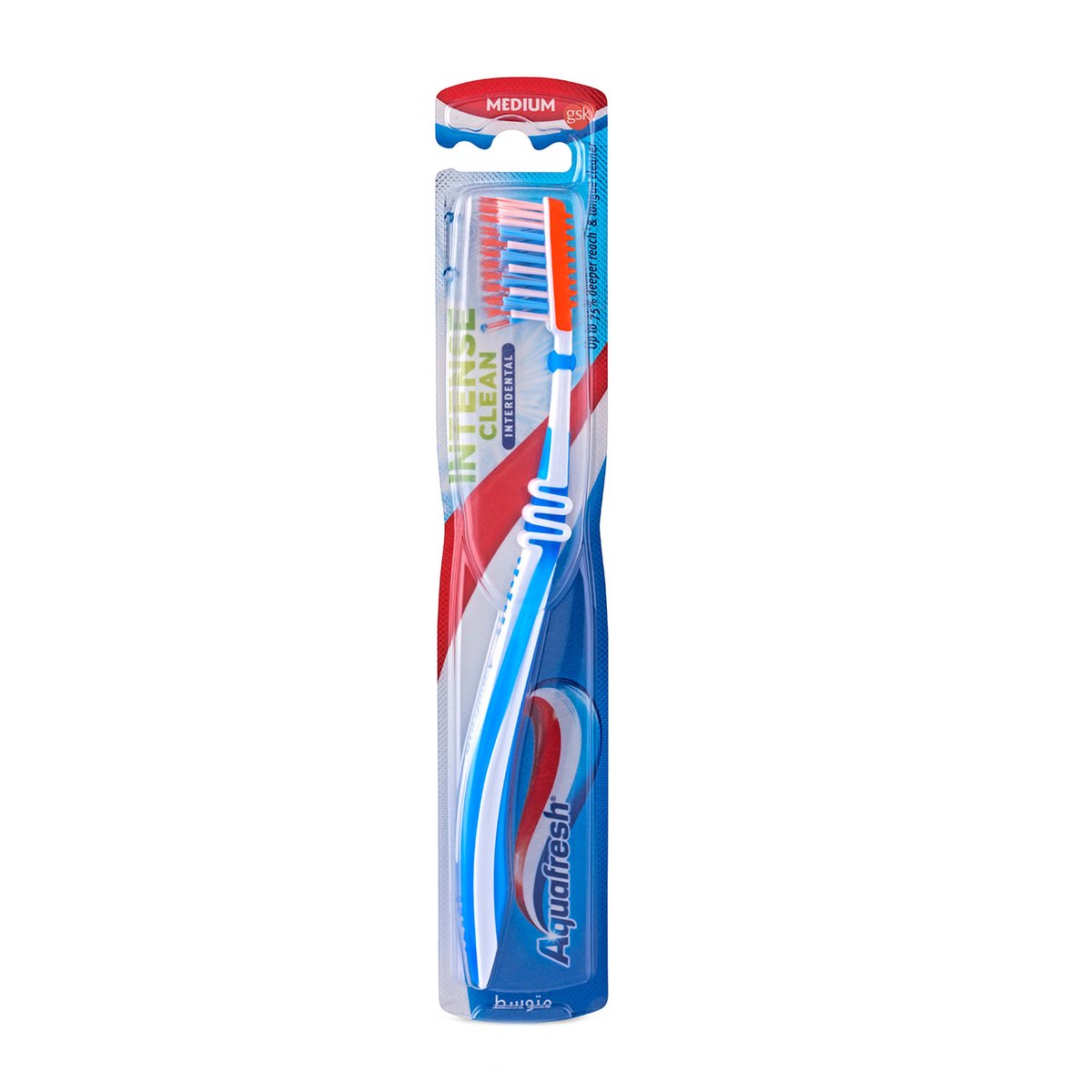 Aquafresh Intense Clean Interdental Toothbrush Medium Assorted Color 1 pc