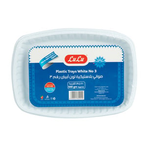 LuLu White Plastic Tray No.3 500g