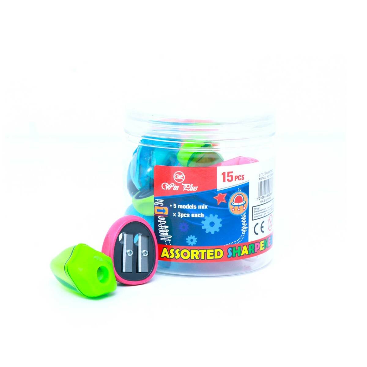 Win Plus Sharpener Assorted WP7863 15's