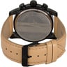 Tornado Men's Multi-Function Black Dial Leather Band Watch- T5193-BLCB