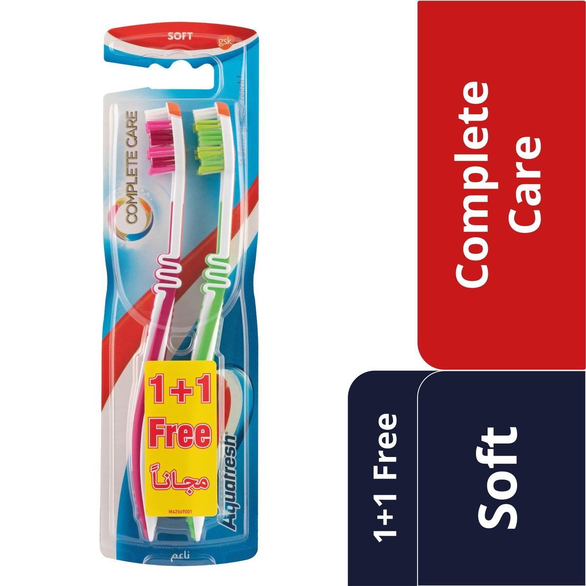 Aquafresh Complete Care Toothbrush Soft Assorted Color 2 pcs