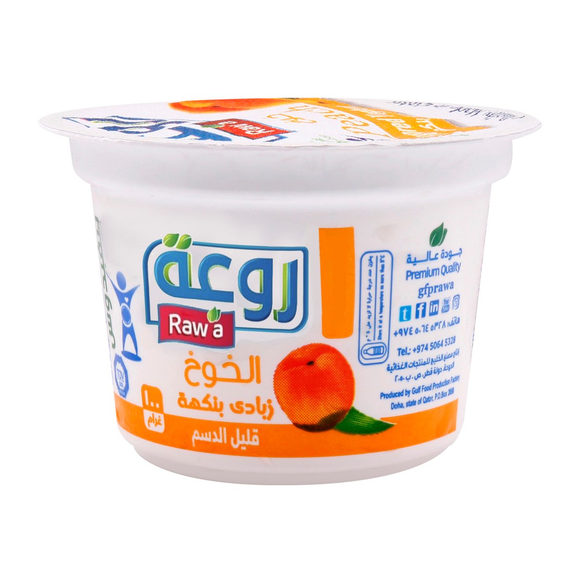 Rawa Peach Flavored Yoghurt Low Fat 100 g