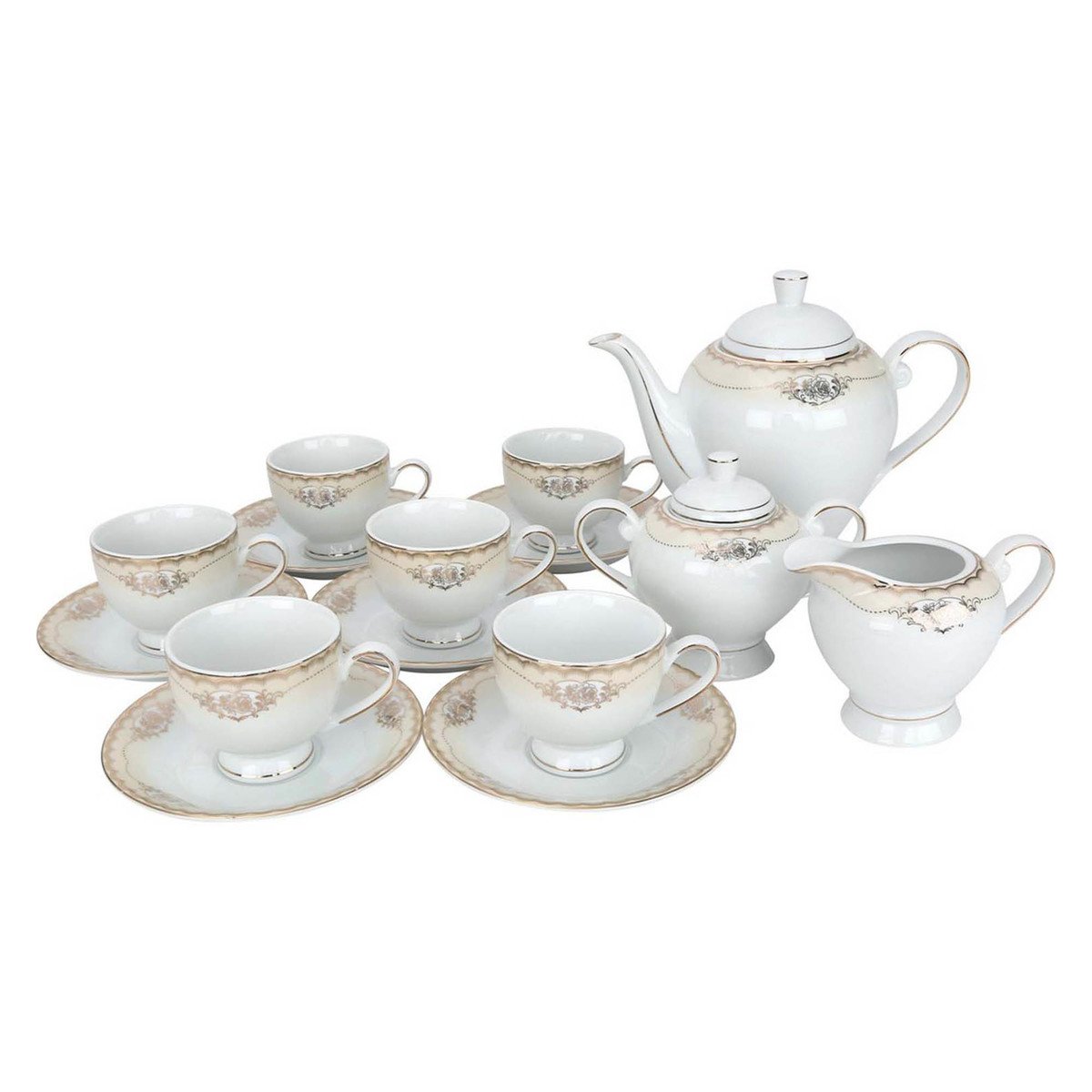 Pearl Noire Tea Set Ty J17 031g 17pcs Online At Best Price Cups Saucers Cawa Lulu Uae