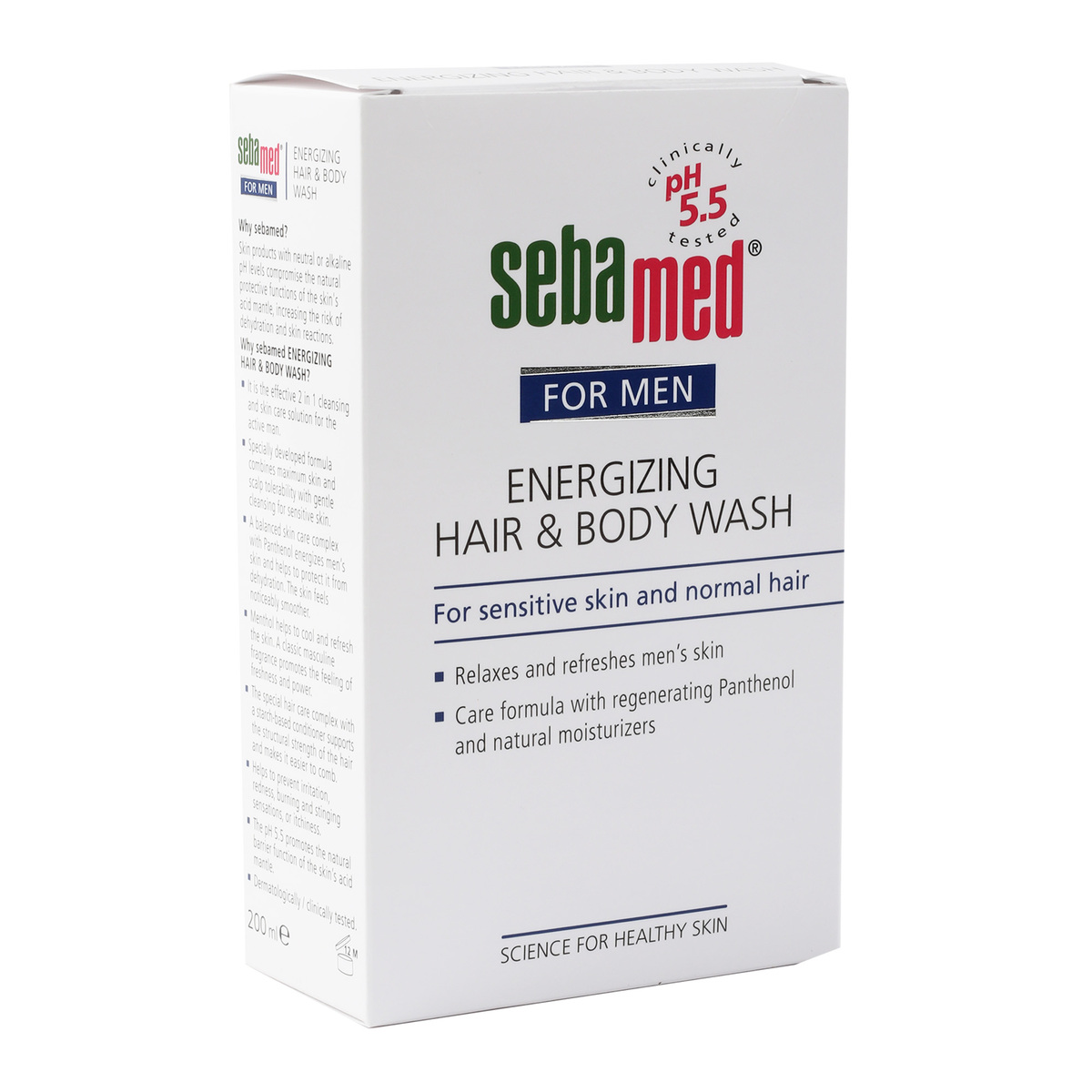 Sebamed Energizing Hair & Body Wash For Men 200 ml