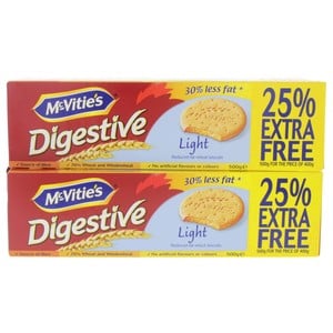 McVitie's Digestive Light 400 g + 25% Extra x 2 pcs