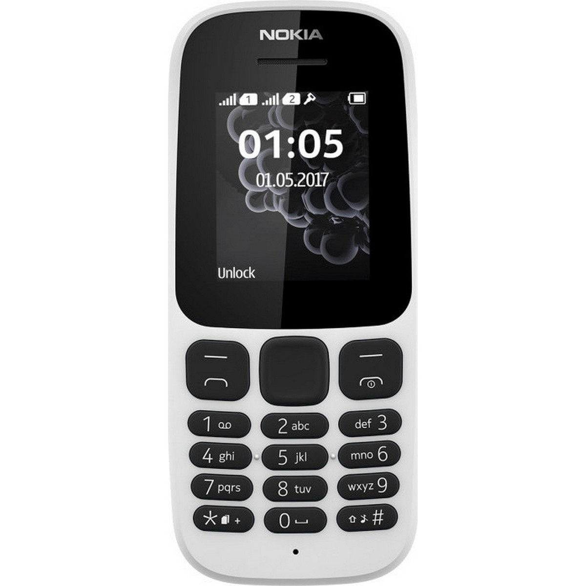 Nokia 105 Mobile Phone 4th Edition Unlocked Single Dual Sim 4MB Memory Black