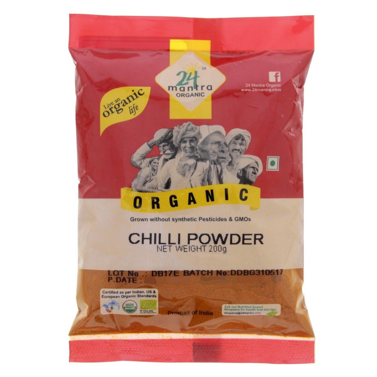 24 Mantra Organic Chili Powder 200 g