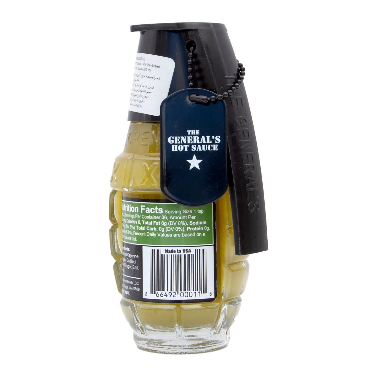 The General's Marine Green Hot Sauce 180 ml