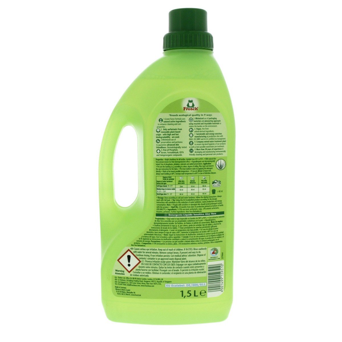 Marke Frosch Sensitive Detergent Aloe Vera 1.5 Litre