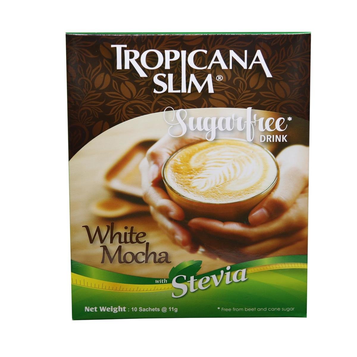 Tropicana Slim White Mocha Drink With Stevia Sugar Free 10 x 11 g