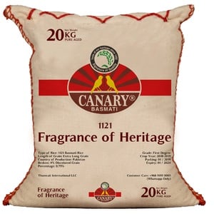 Canary Basmati Rice 1121 20 kg