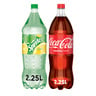 Coca Cola + Sprite / Fanta Assorted 2 x 2.25 Litres