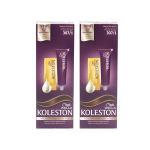 Koleston Hair Dye 307/1 Medium Ash Blonde 2 x 50 ml