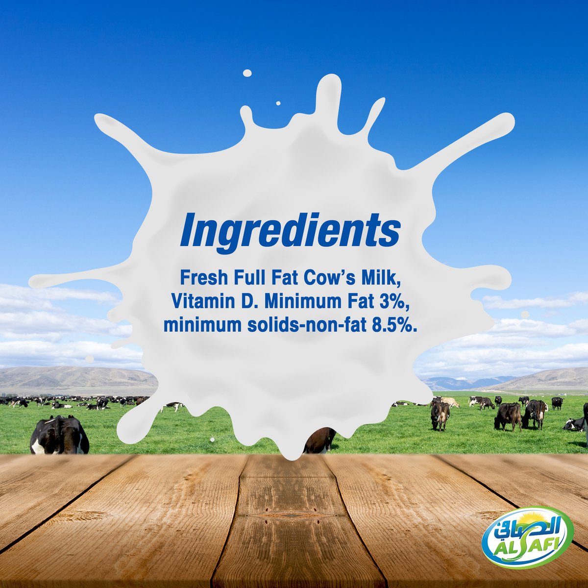 Al Safi Fresh Milk Full Fat 2.2 Litre