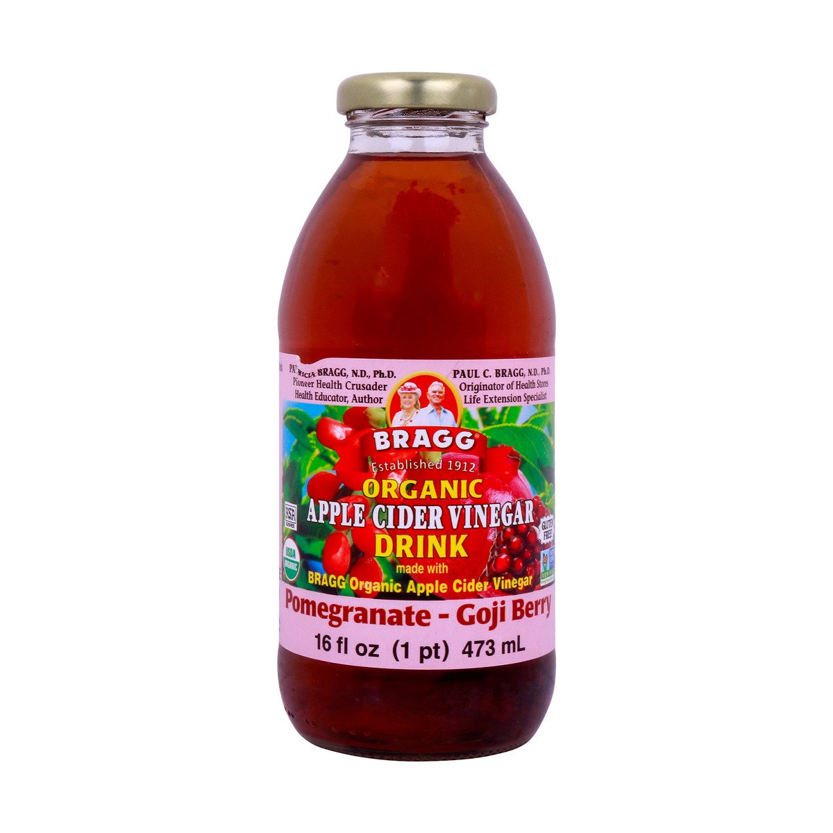 Bragg Organic Apple Cider Vinegar Drink Pomegranate-Goji Berry 473 ml