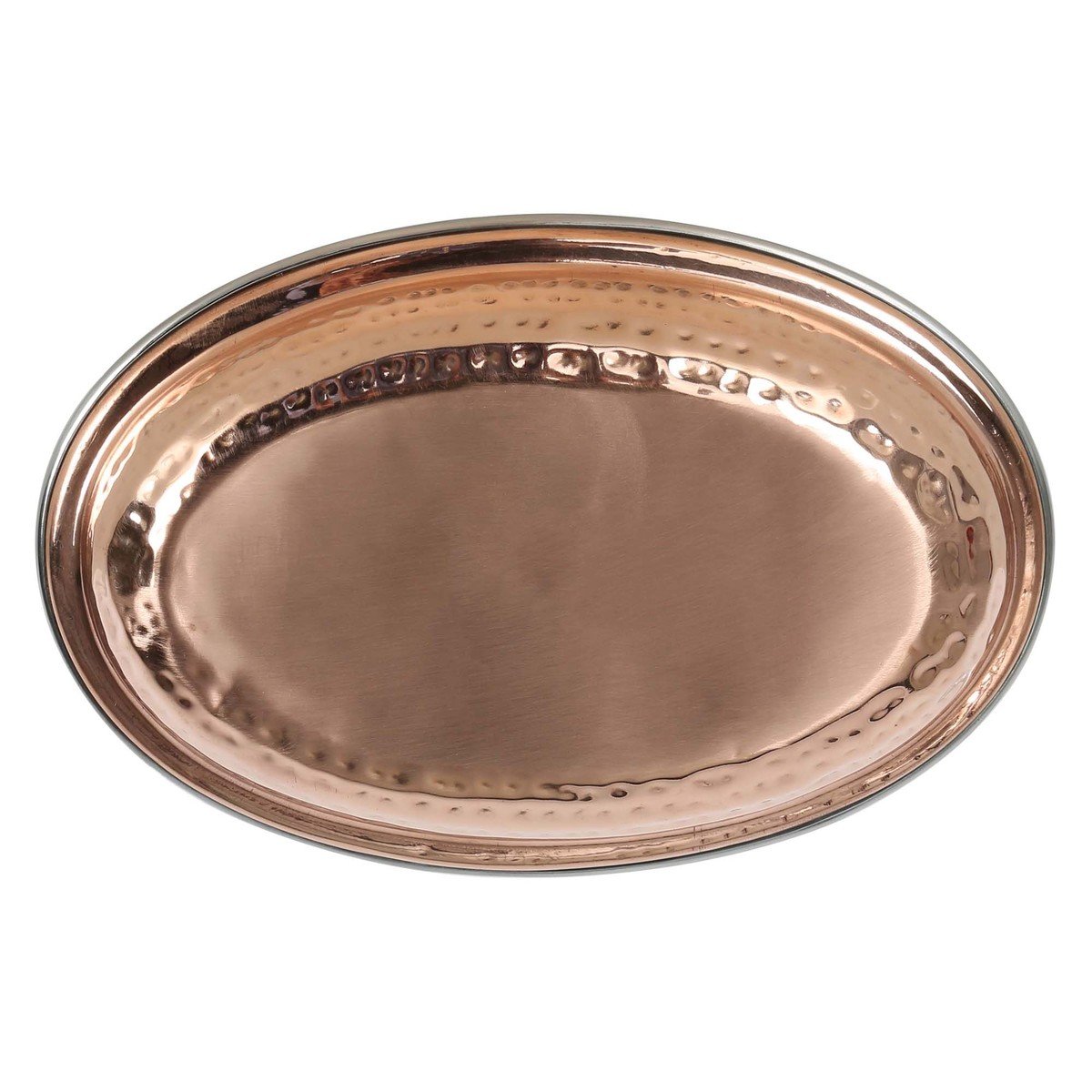 Chefline Double Wall Copper Oval Curry Dish 18.5cm