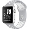 Apple Watch Series 2 Nike+ MNNQ2 38mm Silver Aluminum Case with Flat Silver/White Nike Sport Band