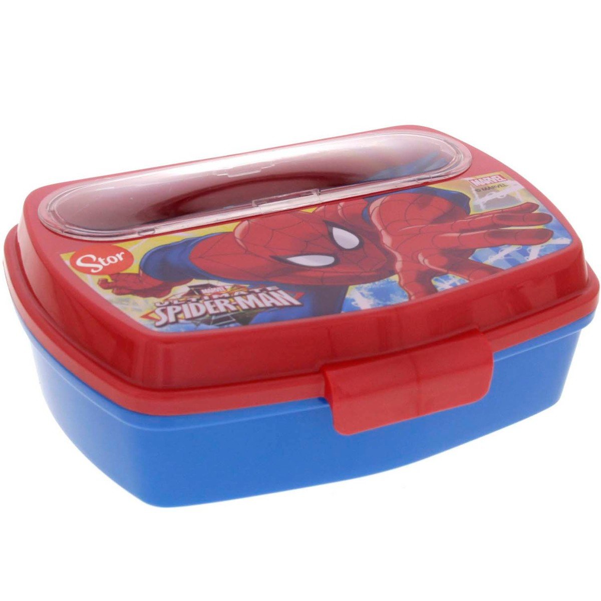 Spiderman Sandwich Box With Cutlery 33409