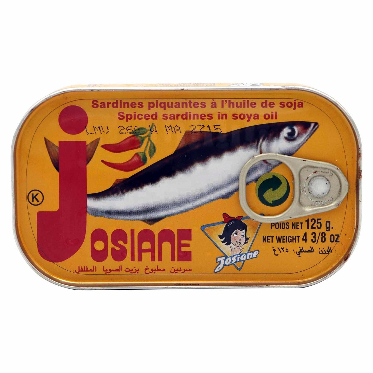 Josiane Spiced Sardines in Soya Oil 125 g