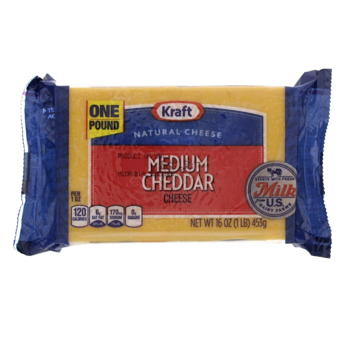 قم بشراء Kraft Medium Cheddar Cheese 453g Online at Best Price من