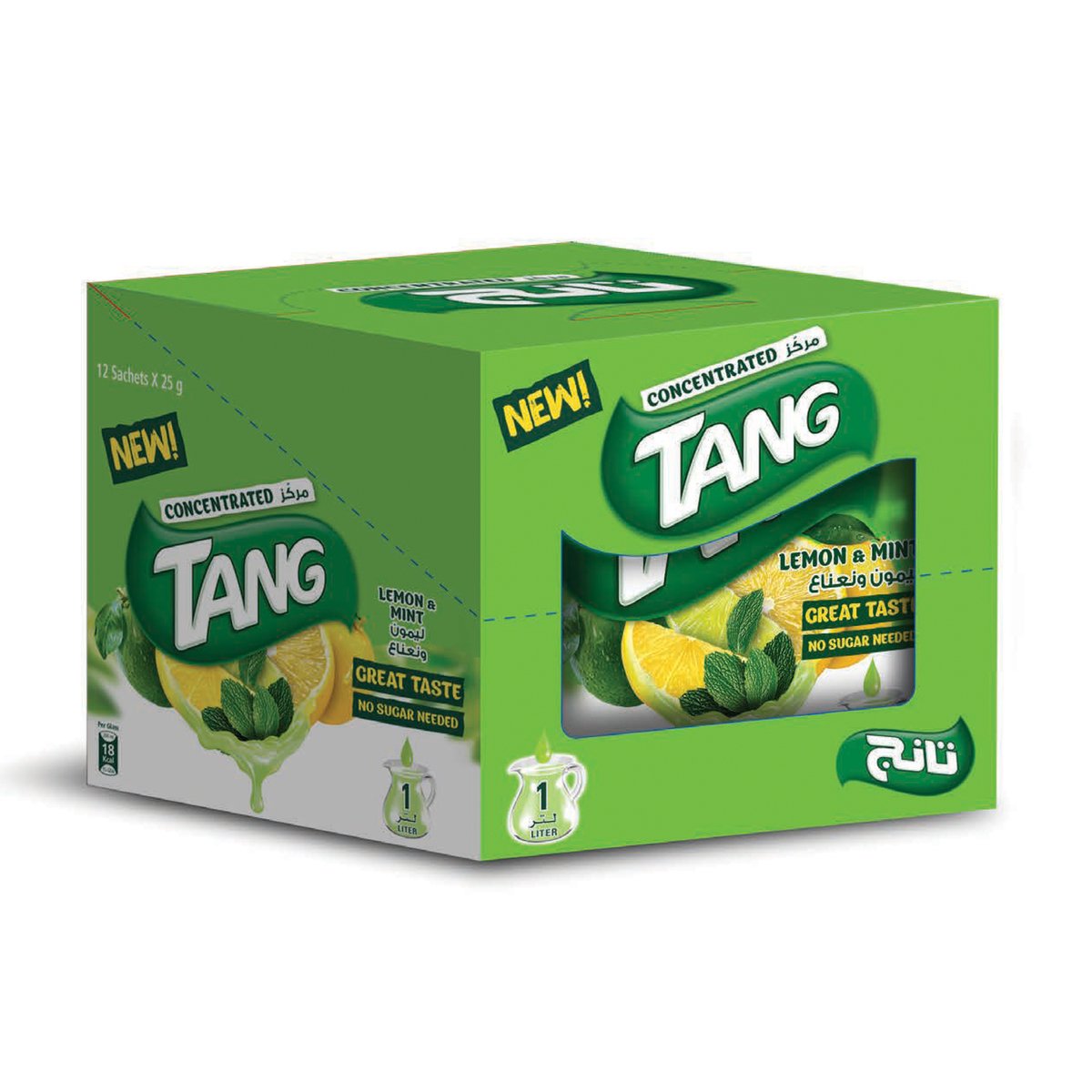 Tang Lemon & Mint Instant Powdered Drink 12 x 25 g