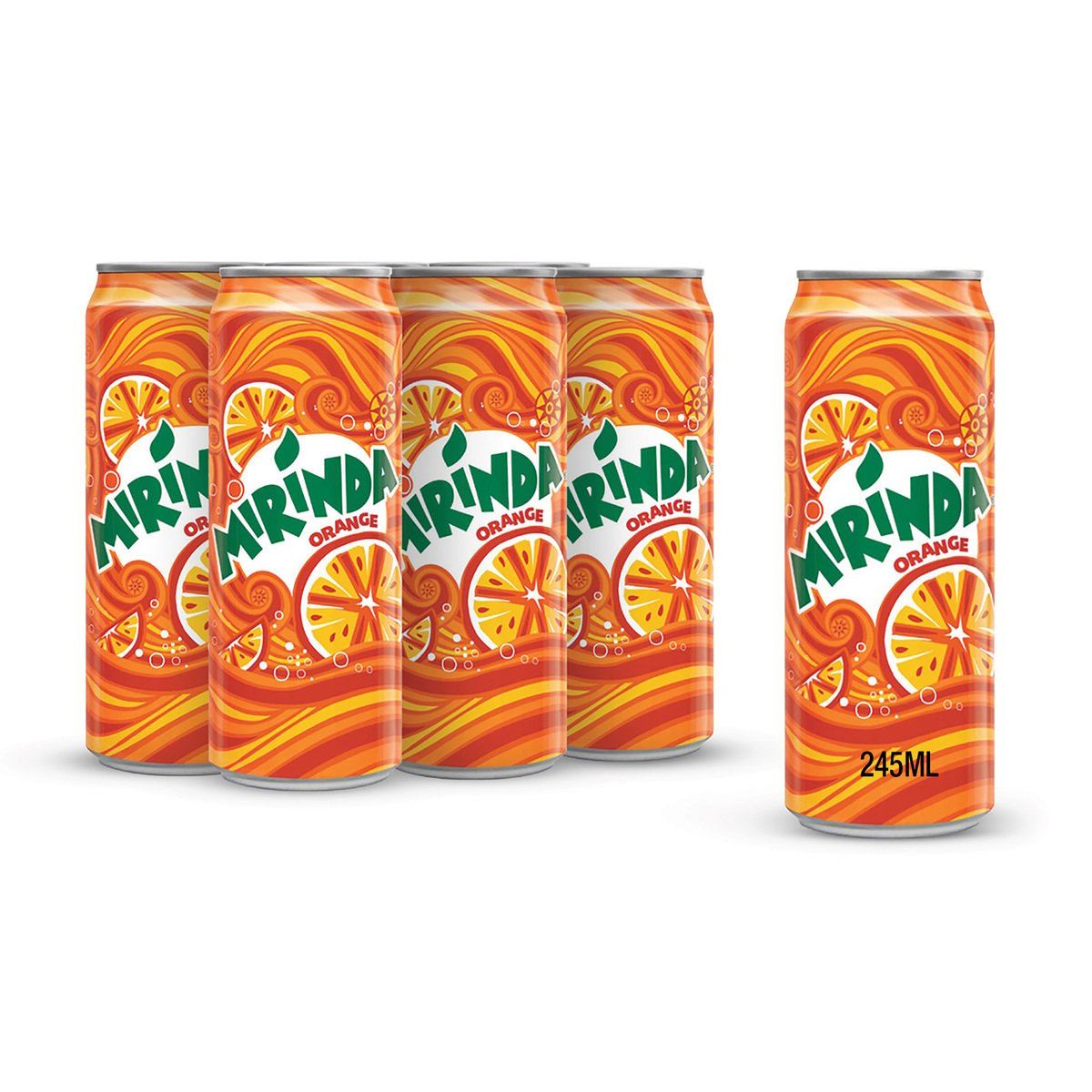 Mirinda Orange Carbonated Soft Drink Cans 6 x 245 ml