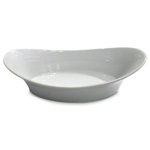 Home Ceramic Bowl Oval White 24cm