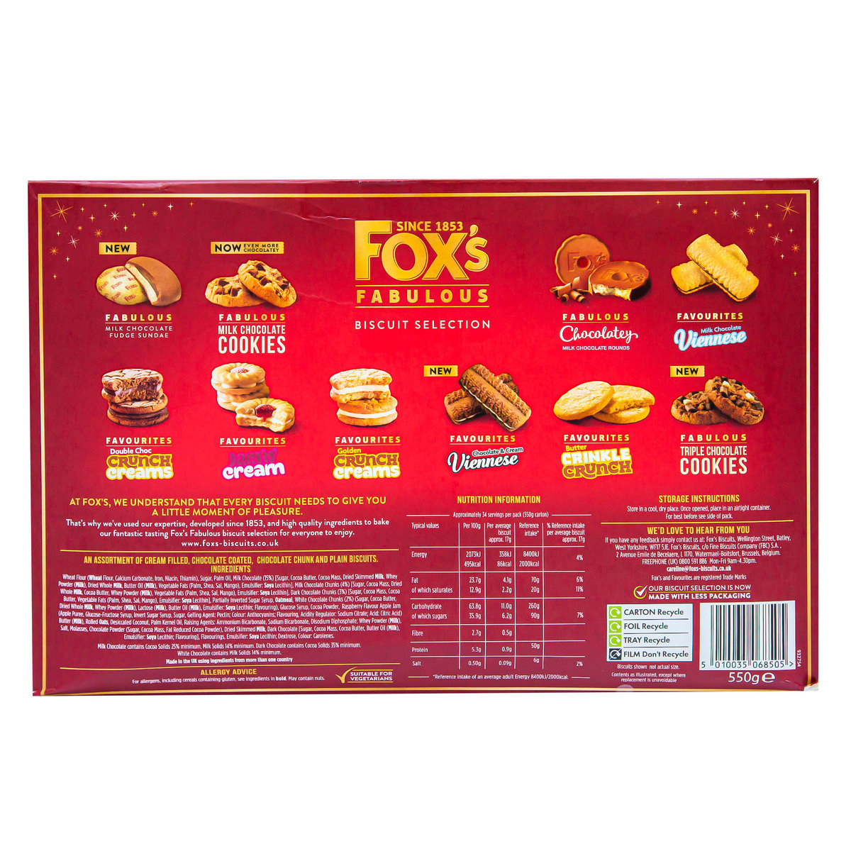 Fox's Fabulously Biscuit Selection 550 g