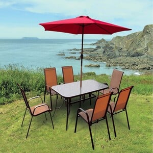 Royal Relax Garden Set 8pcs LF62081T Assorted Colors Umbrella