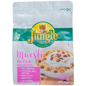 Jungle Chocolate Flavoured Clusters Muesli 400g, Muesli & Granola, Breakfast Cereals, Porridge & Pap, Food Cupboard, Food